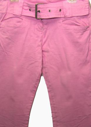 Moto/женские розовые капри/бриджи с поясом uk123 фото