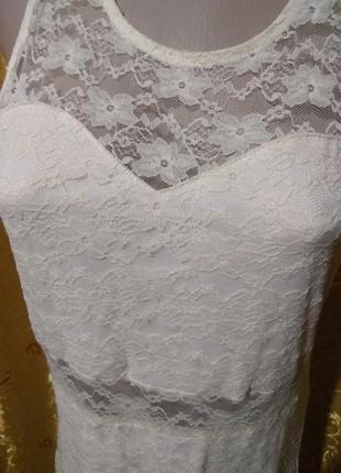 Белое платье сарафан из гипюра, no boundaries l/g, 11-13, сша1 фото
