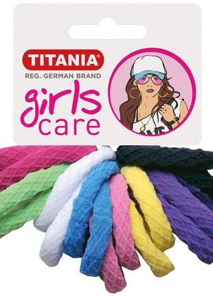 Зажим для волос эластичный, 16 шт, разноцветный, 4 см, titania 7827/girl