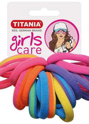 Зажим для волос эластичный, 16 шт, разноцветный, 4 см, titania 7828/girl