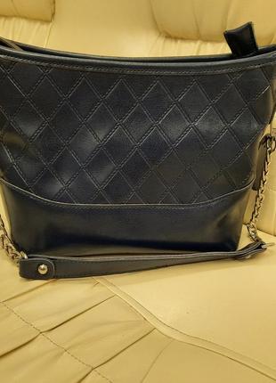 Класична синя сумочка жіноча з натуральної шкіри ble88857