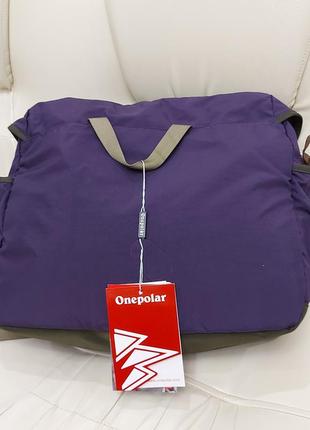 Надійна міська сумка onepolar m5629 violet якісна фіолетова 12 літрів4 фото