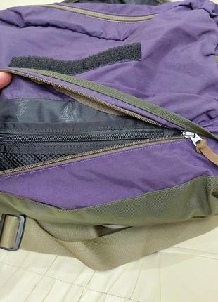 Надійна міська сумка onepolar m5629 violet якісна фіолетова 12 літрів9 фото