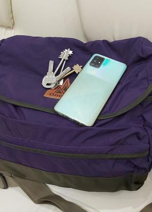 Надійна міська сумка onepolar m5629 violet якісна фіолетова 12 літрів6 фото