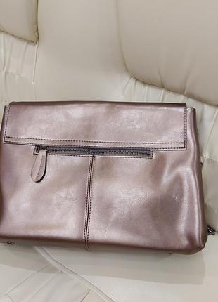 Женская сумка из натуральной кожи br910 бронзовая7 фото