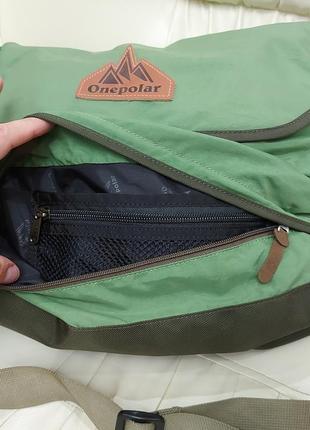 Спортивная сумка onepolar g5629 green качественная зеленая 12 литров6 фото