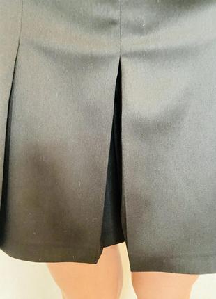 Шорти спідниця жіночі чорні класичні молодіжні з поясом модні стильні до коліна5 фото