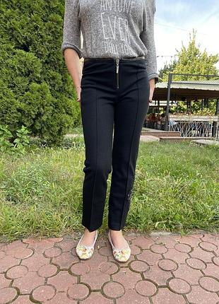 Брюки теплые женские черные классические прямые шерсть balizza