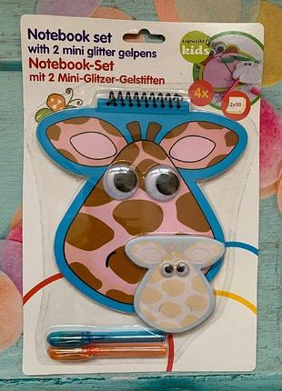 Дитячий набір канцелярії блокнот, стікери, гелеві ручки