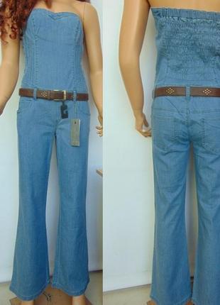 Джинсовый комбинезон бандо vila, m.
