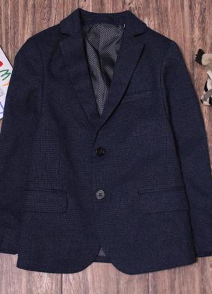 Стильный темно-синій щільний піджак на 4-5 років