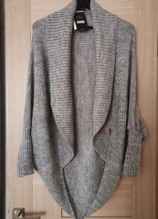 Кардиган zaps фірмовий стильний вільний в'язаний демісезонний, напіввовняний