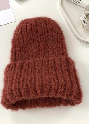 Теплая шапка из шерсти альпака4 фото