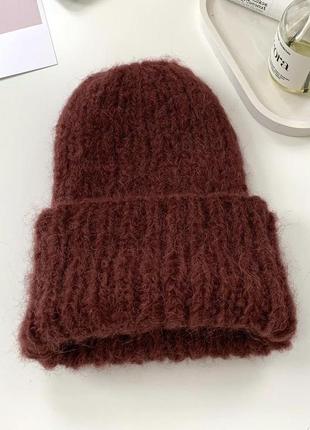 Теплая шапка из шерсти альпака6 фото