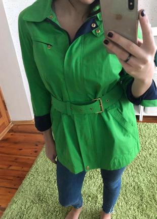 Яркий зелёный куртка -кардиган
