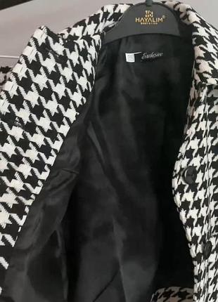 Твидовый костюм юбка и пиджак гусиная лапка