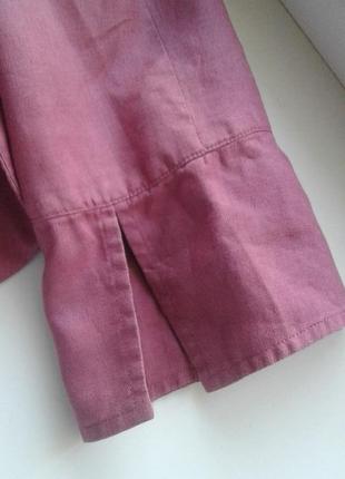 Льняной пиджак, жакет темно-розового  цвета per una6 фото