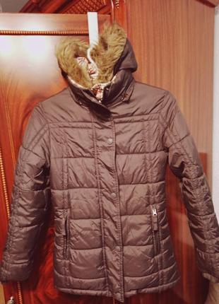 Двусторонняя теплая курточка nature sports &amp; lifewear на девочку 11-13роков размер s3 фото