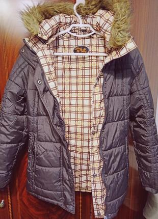 Двусторонняя теплая курточка nature sports &amp; lifewear на девочку 11-13роков размер s4 фото