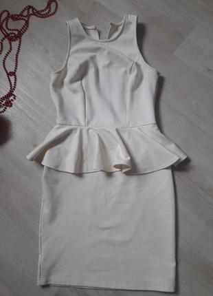 Платье с баской трикотажное2 фото
