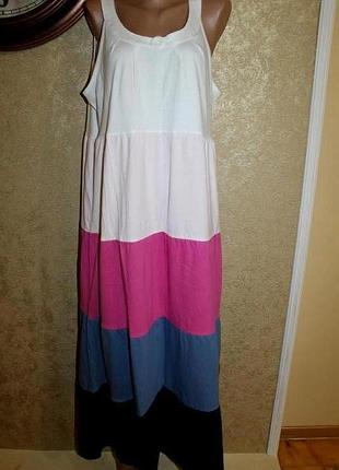 44-46 eur. bonprix collection макси платье - сарафан 100% коттон