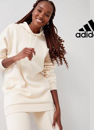 Удлиненная худи на флисе от adidas, размер s1 фото