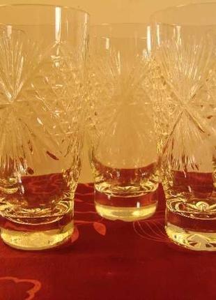 Стаканы набор 5 шт хрусталь ссср №682