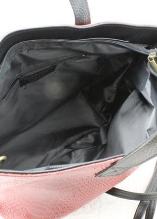 Итальянская кожаная сумка мини шопер. оригинал.4 фото