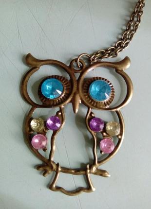 Ланцюжок з підвіскою "сова" / подвеска, цепочка