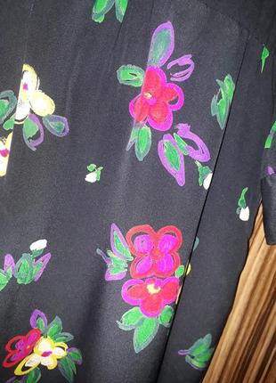 Эксклюзивное винтажное шёлковое платье 90-е с большими перламутровыми пуговицами премиум бренд acris8 фото