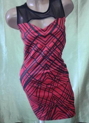 Шикарное красно-черное платье футляр ribbon англия. ribbon. на пике популярности2 фото