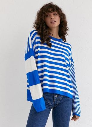 Жіночий лонгслів oversize у смужку