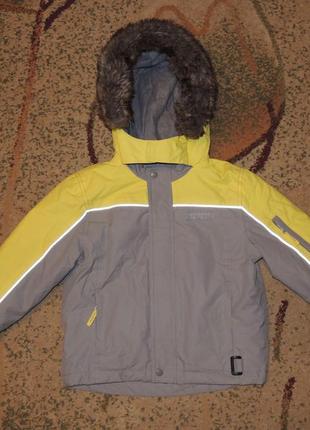 Стильная фирменная лыжная зимняя куртка vertbaudet (франция) р.98-104