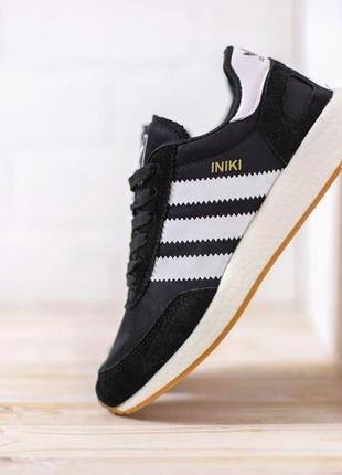 Жіночі чорні кросівки adidas iniki модні кросівки адідас ініки для дівчини5 фото