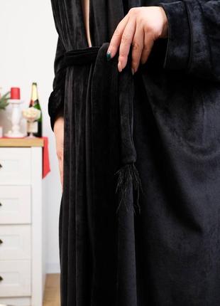 Велюровый халат в пол длина макси халатик теплый3 фото