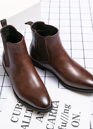 Стильные ботинки челси в английском стиле из эко кожи большой размер2 фото