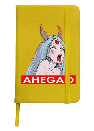 Блокнот а5 ахегао дівчина-рот лого(ahegao girl logo) жовтий (92288-3508-sy)