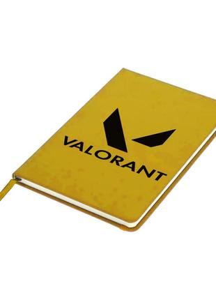 Блокнот а5 валорант лого(valorant logo) желтый (92288-3539-sy)5 фото