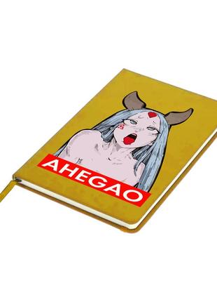 Блокнот а5 ахегао дівчина-рот лого(ahegao girl logo) жовтий (92288-3509-sy)5 фото