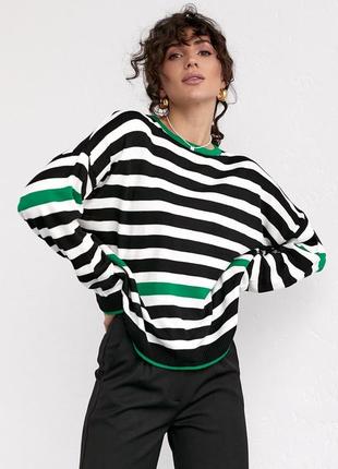 Смугаста кофта оверсайз фасону