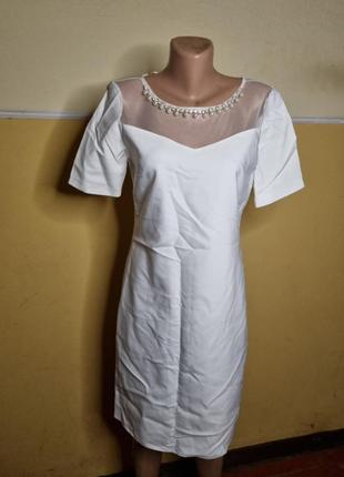 Платье  белое,жемчужина турция2 фото