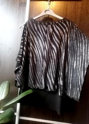 Шикарная, блестящая, нарядная блуза блузка. мягенькая. julien macdonald9 фото