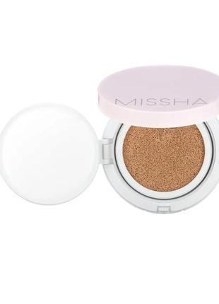 Кушон missha magic cushion cover lasting 
no:21 (світло-бежевий)2 фото