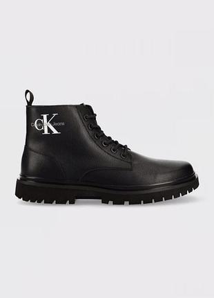 Мужские кожаные ботинки calvin klein jeans lug mid laceup boot,41,44