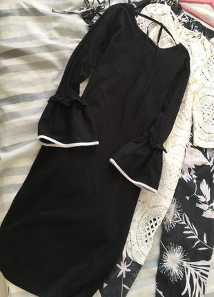 Чорне плаття бавовна s2 фото