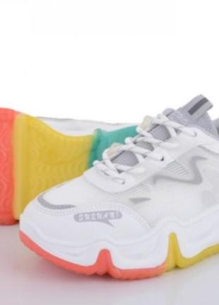 Кросовки кросівки спорт райдуга пастель силікон  сітка весна літо снікерси