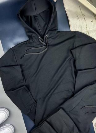 Чоловічий спортивний костюм темно-серий однотонний без бренду з капюшоном на блискавки весняних осінь5 фото