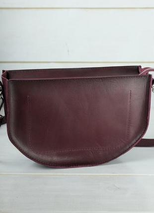 Женская кожаная сумка фуксия, натуральная кожа итальянский краст, цвет бордо5 фото