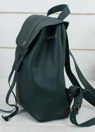 Жіночий шкіряний рюкзак прага, натуральна шкіра grand колір зелений4 фото