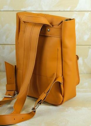 Жіночий шкіряний рюкзак джун, натуральна шкіра grand колір бурштин5 фото